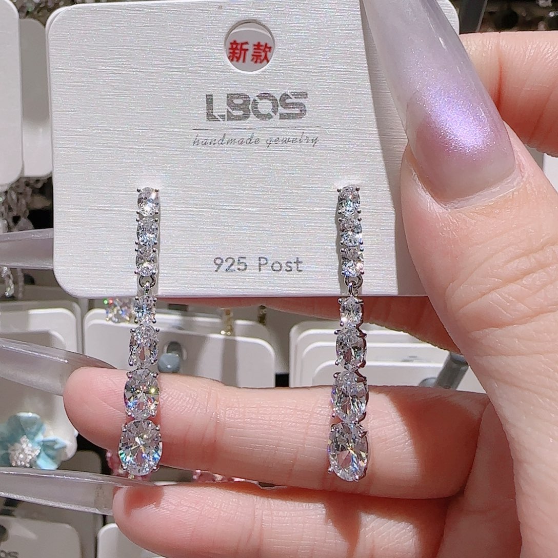 锆石铜合金925银耳环