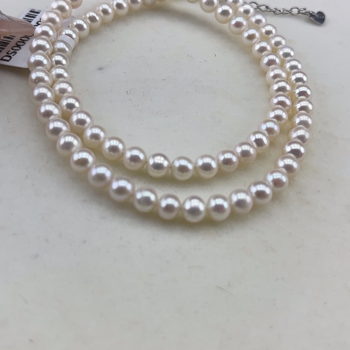 淡水珍珠未镶嵌颈饰5-6极光炫彩