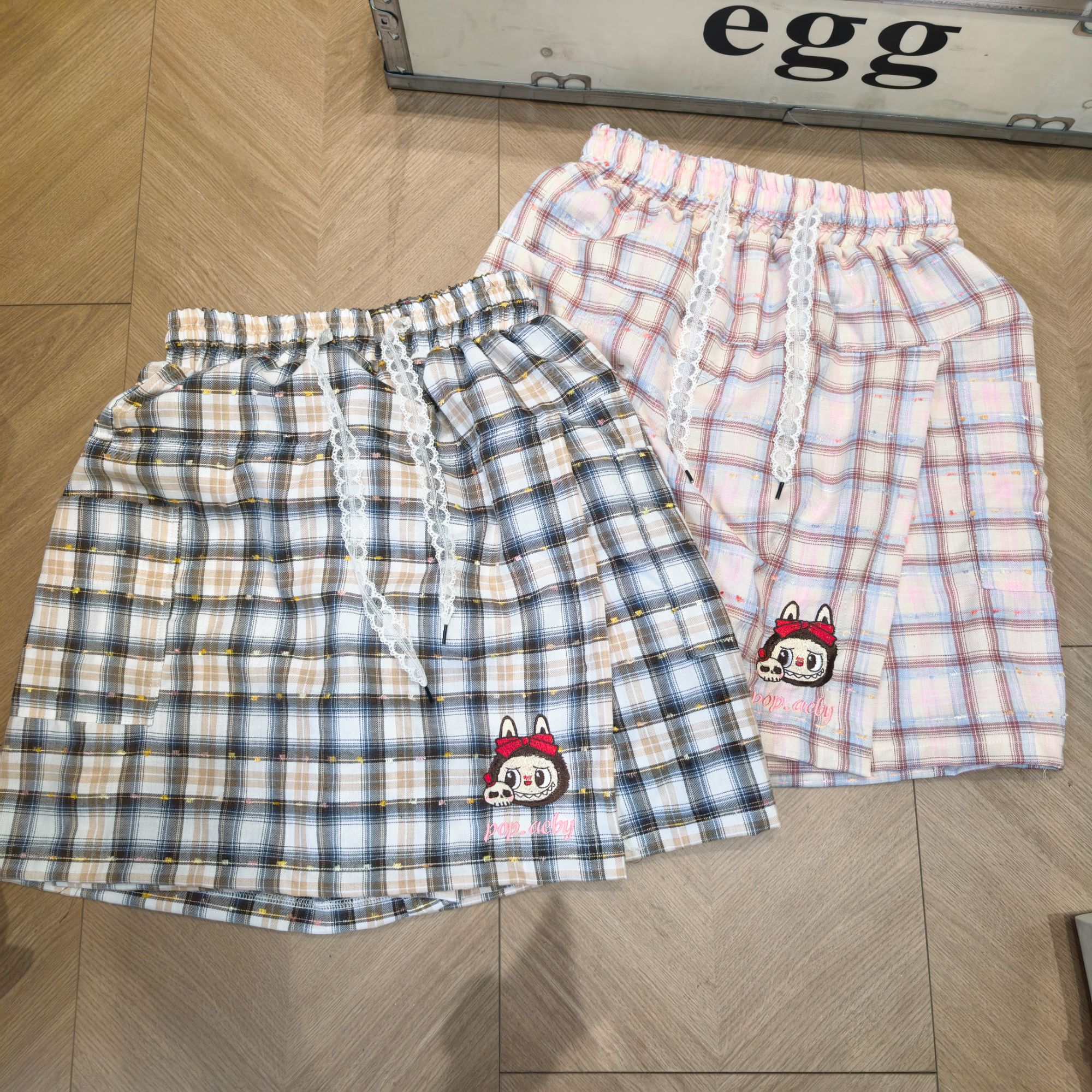布布韩国订单 新款方格子裤裙  2361