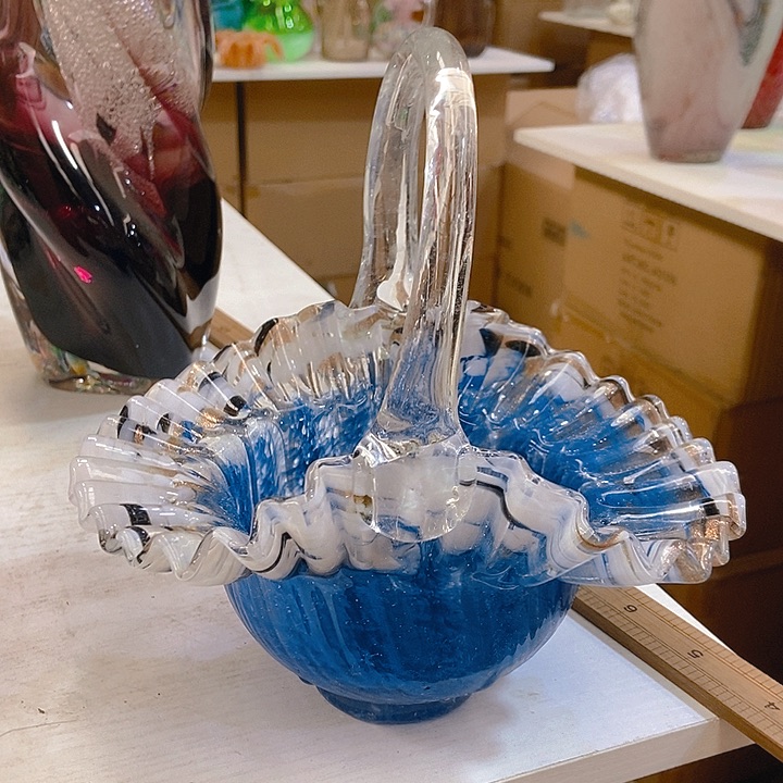 琉璃琉璃花瓶高21口21