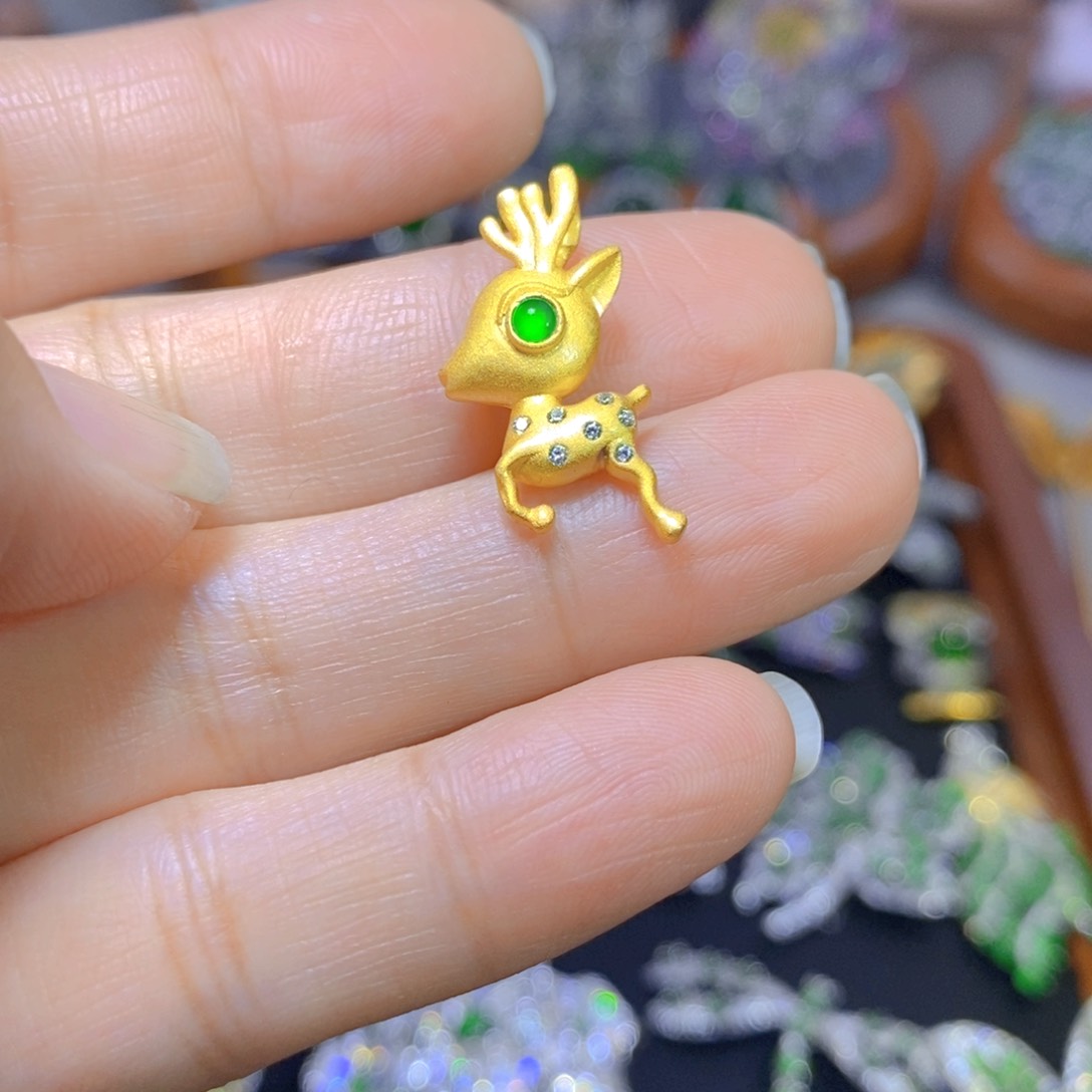 翡翠颈饰银S925镶嵌多样性发其一