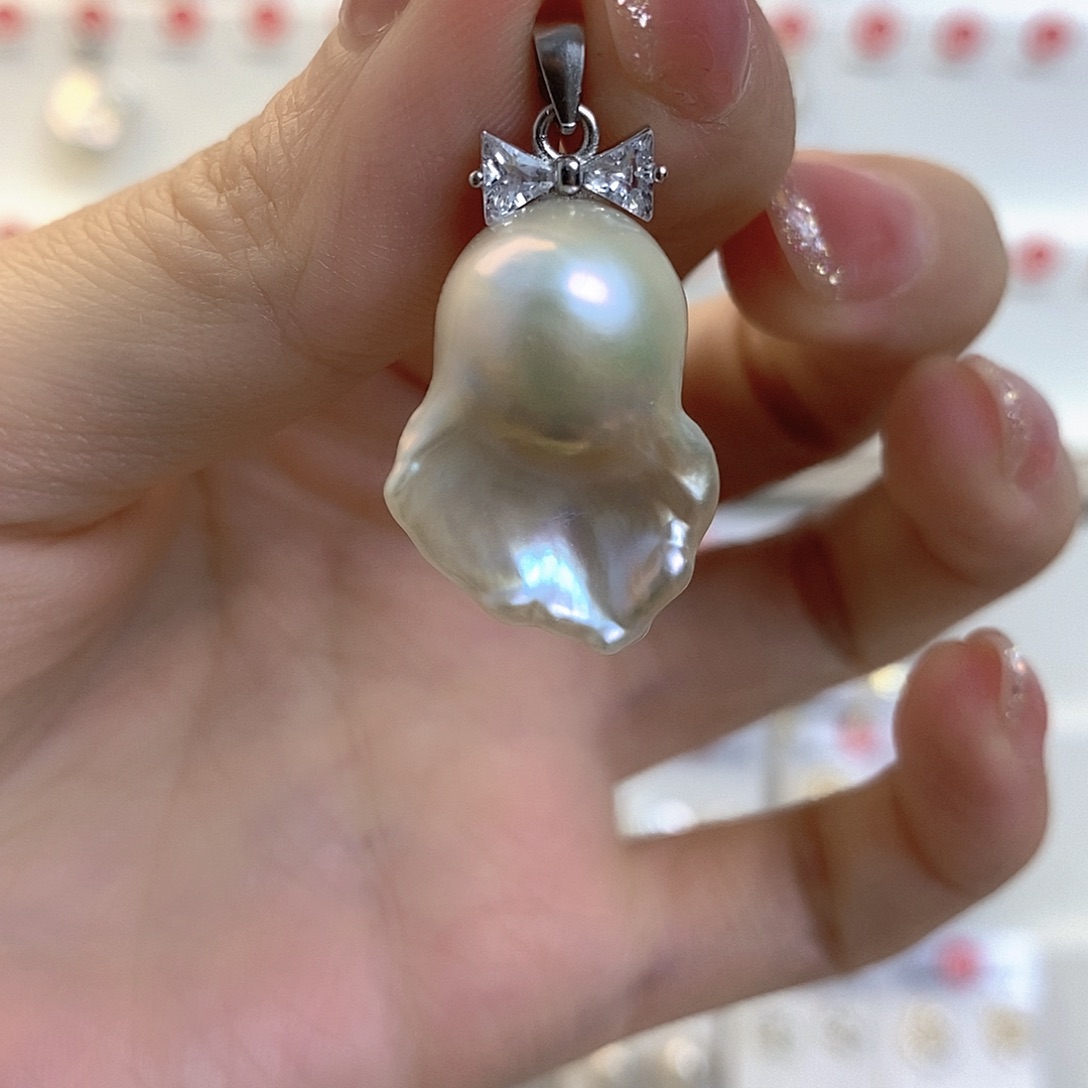 淡水珍珠颈饰银S925镶嵌梦*娜