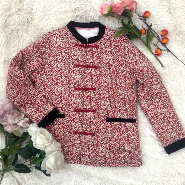 中老年妈妈碎花盘扣中式棉袄秋冬加厚保暖棉服外套