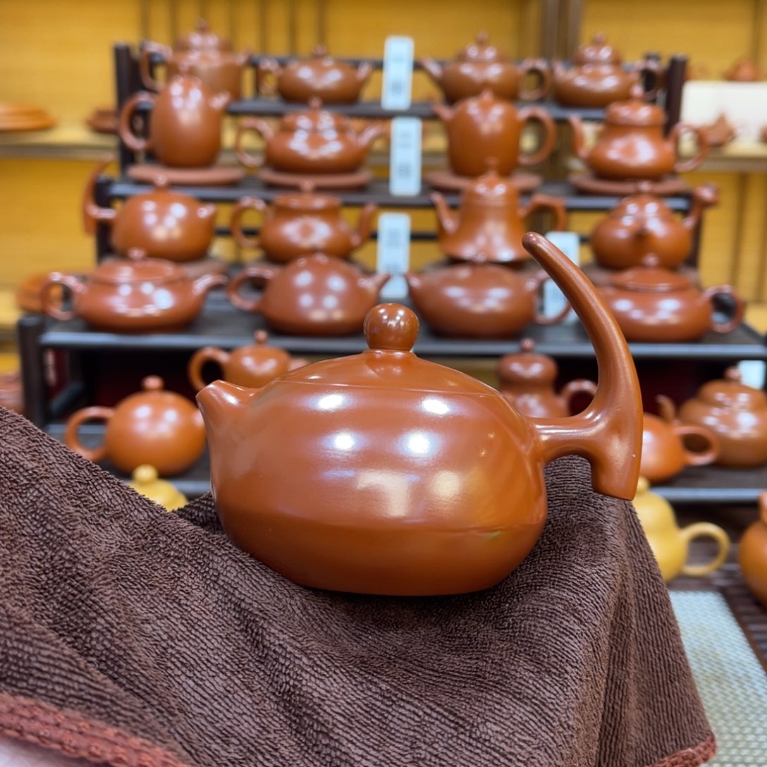 茶壶朱泥半把 110-130cc