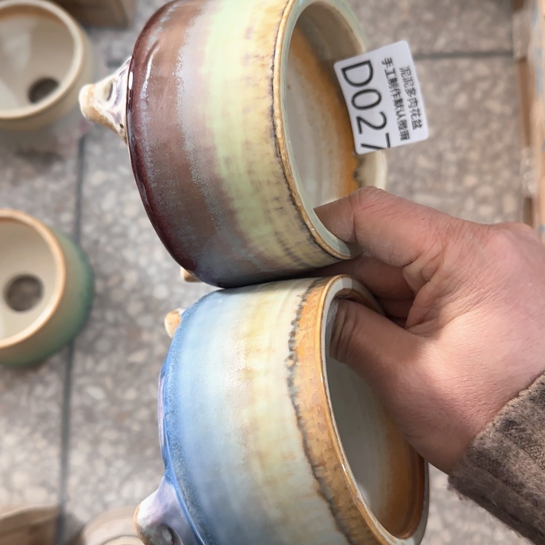 瓷片景德镇陶瓷花盆