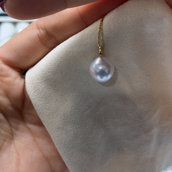 海水珍珠吊坠(不含链)18K金镶嵌可打8折