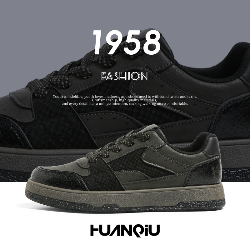 环球曼巴黑板鞋子男款秋冬保暖美式复古防滑耐磨男鞋潮休闲运动鞋