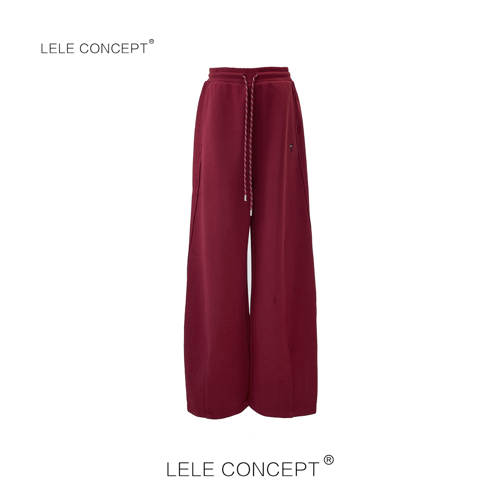 LELE CONCEPT｜「如一」休闲百搭小标阔腿卫裤运动设计师K0294