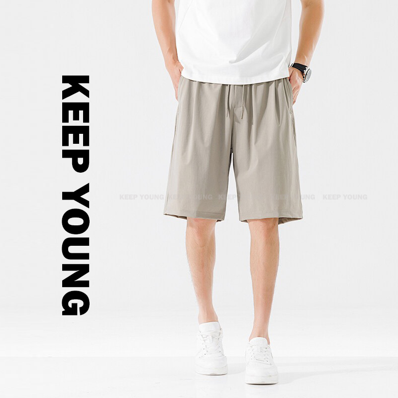 冰丝凉感透气宽松休闲短裤轻薄舒适不闷汗空调裤QF8295