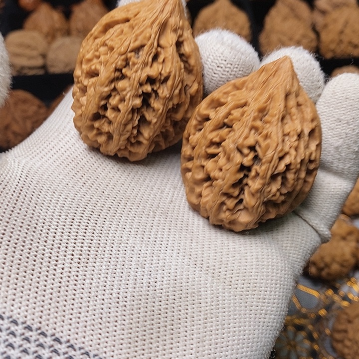 文玩核桃把件小***爸秦岭野生九龙筋