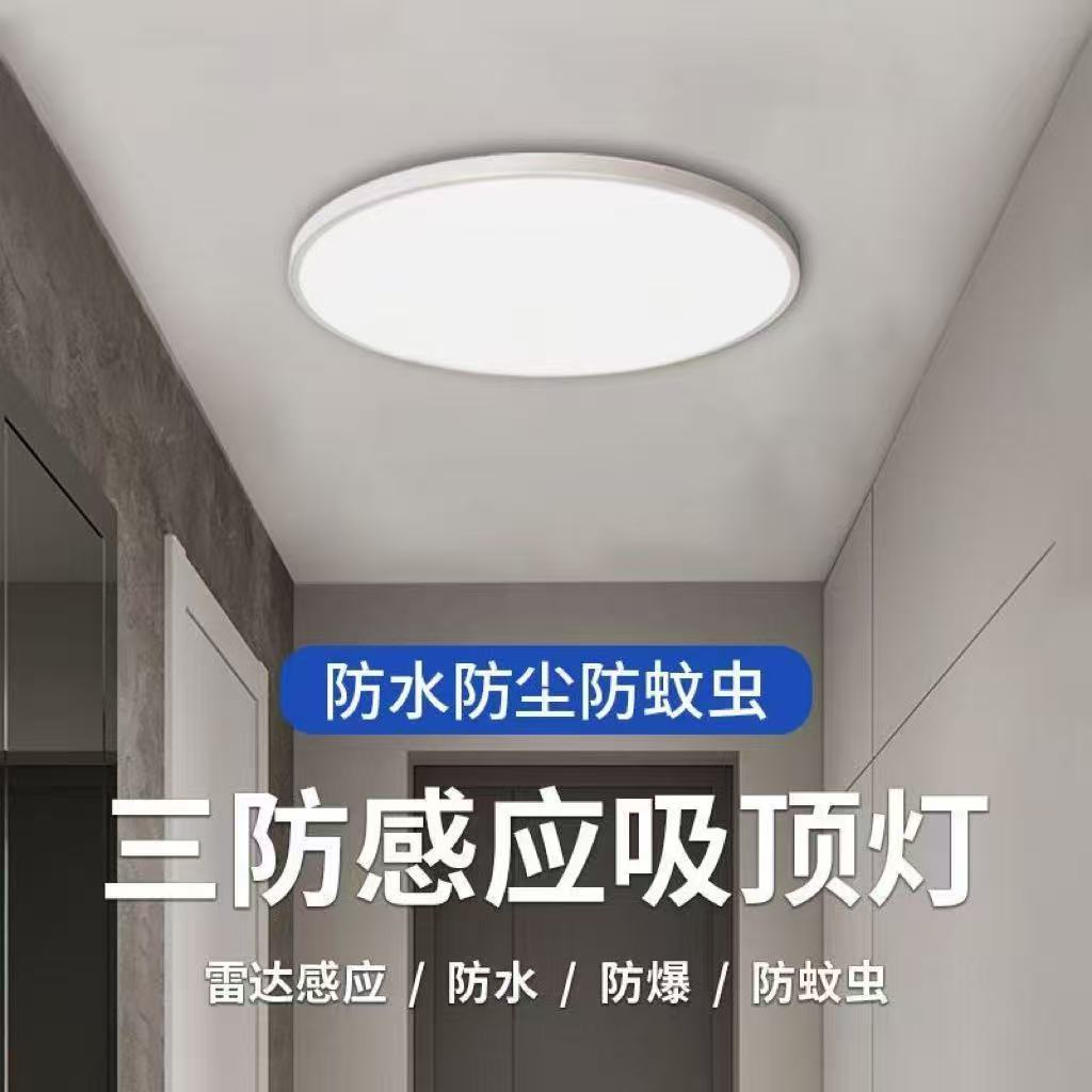 led感应灯楼梯灯吸顶灯过道楼道走廊红外人体自动感应雷达声控灯