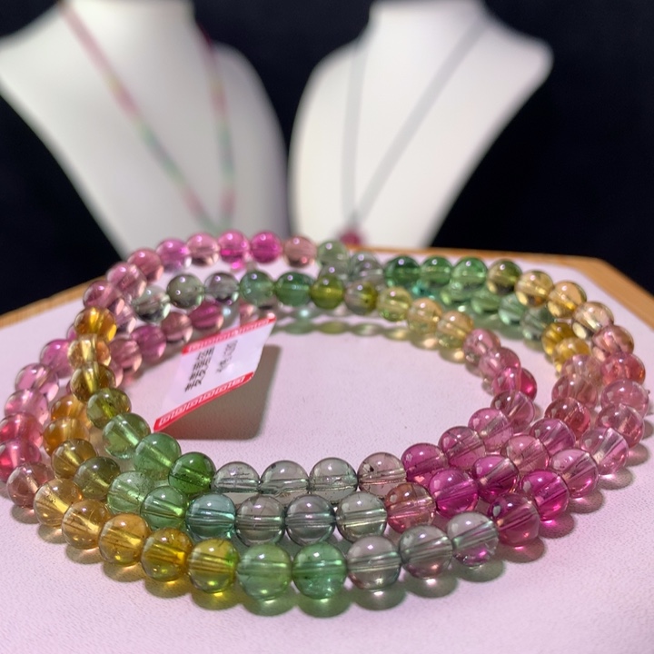 双色碧玺手链未镶嵌