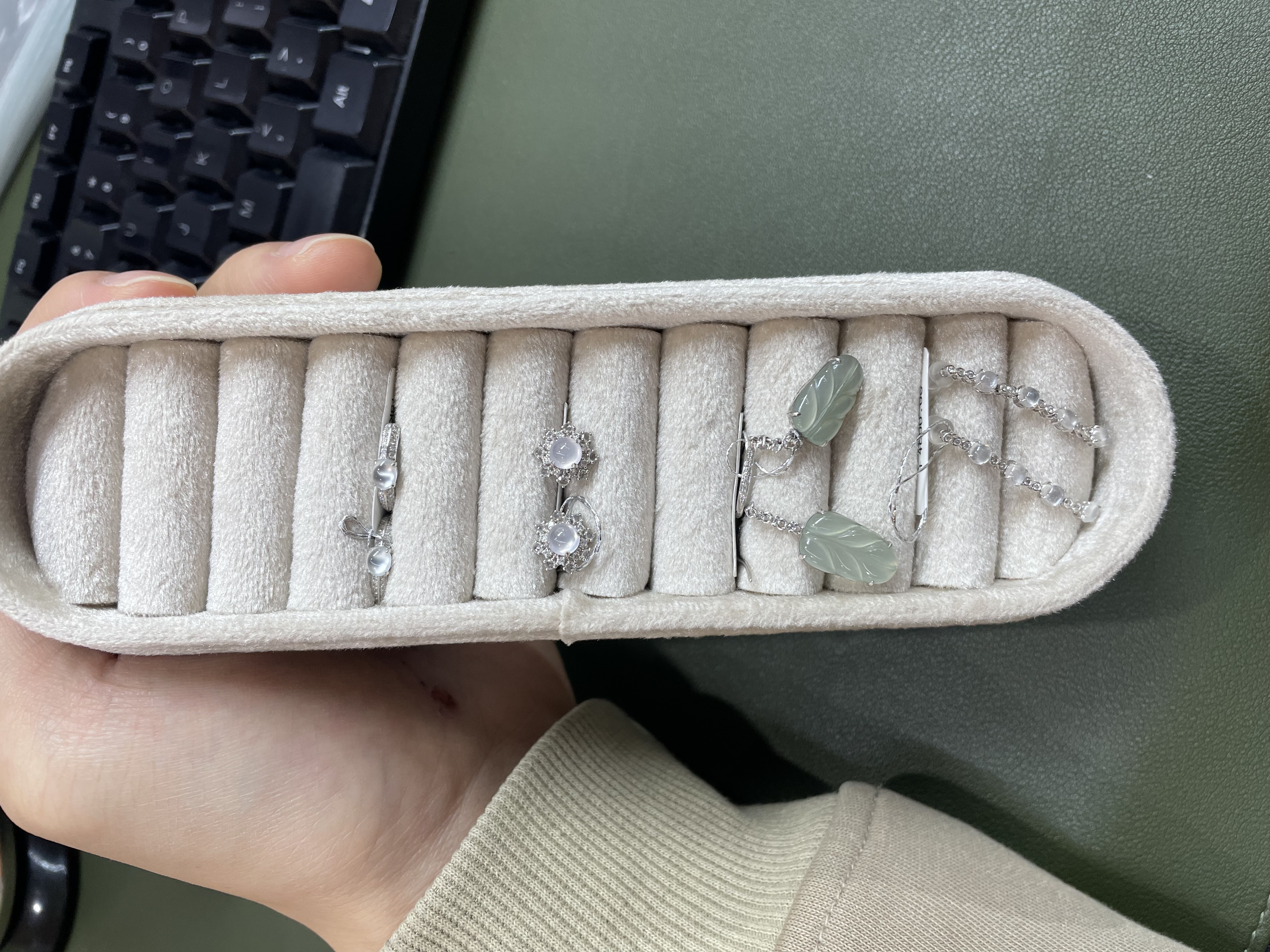 【可心臻选彩虹盘】翡翠耳饰-18K金-多样性发货只发一对-LJ12|CXQ21