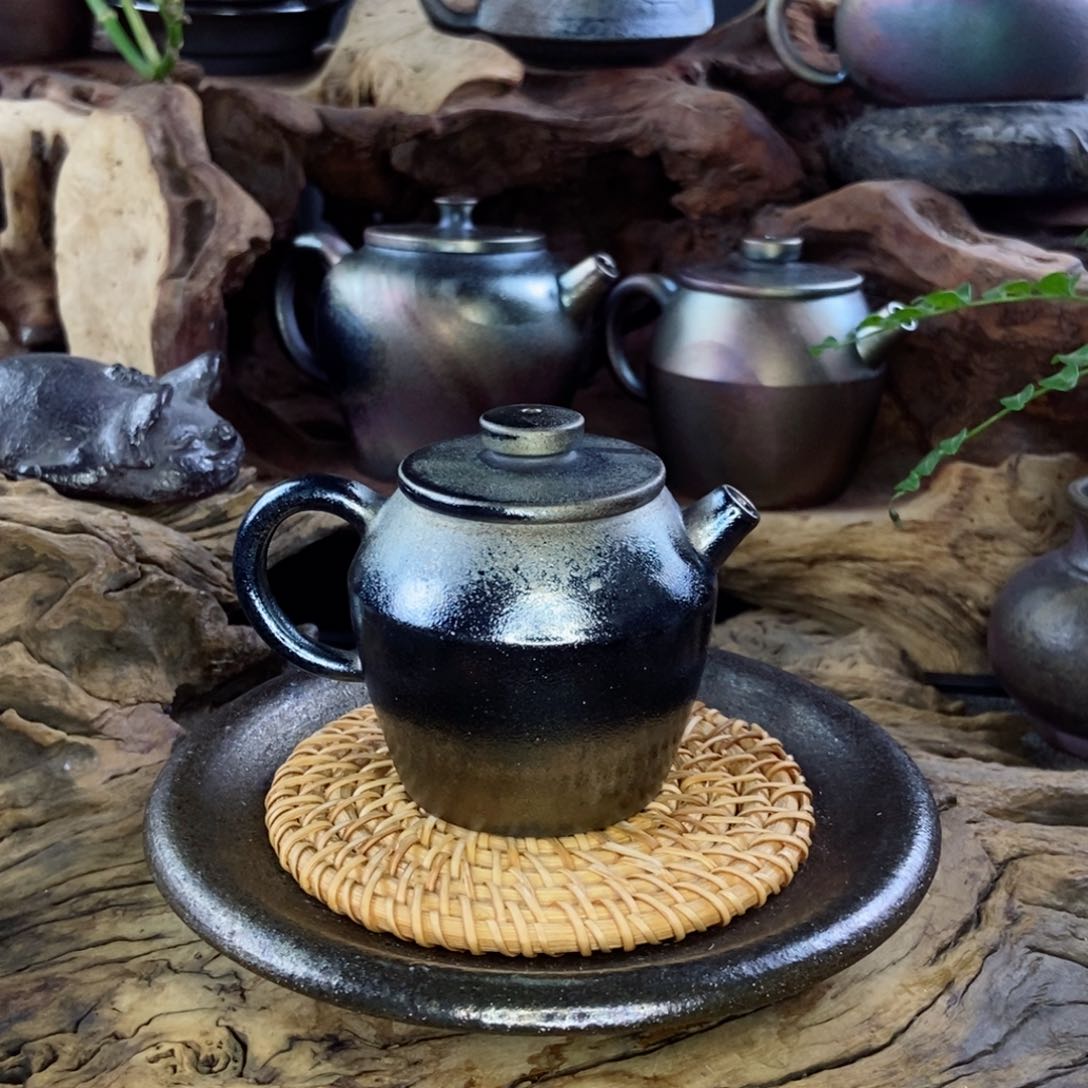 喜*狼建水紫陶柴烧茶具微瑕