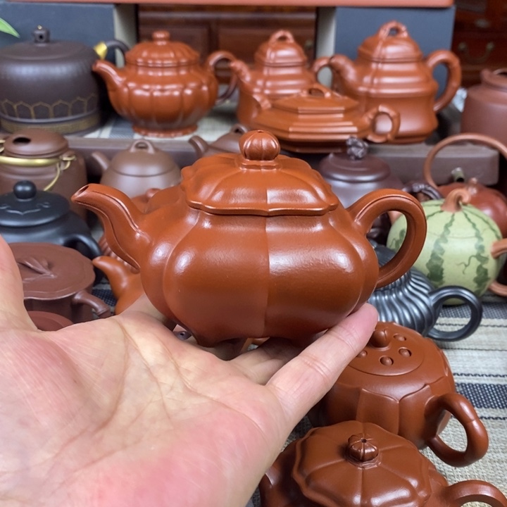 茶壶紫砂筋纹传炉260cc原矿赵庄朱泥特价