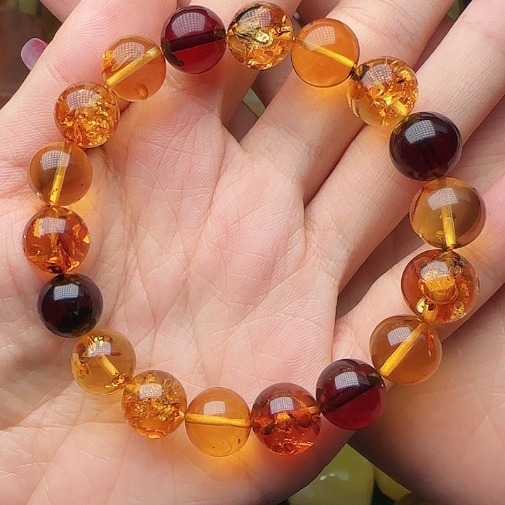 琥珀未镶嵌手链手串