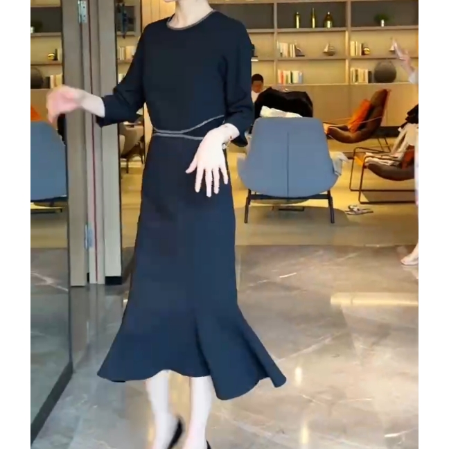 连衣裙女神包臀轻奢洋气气质显瘦鱼尾裙MH90203