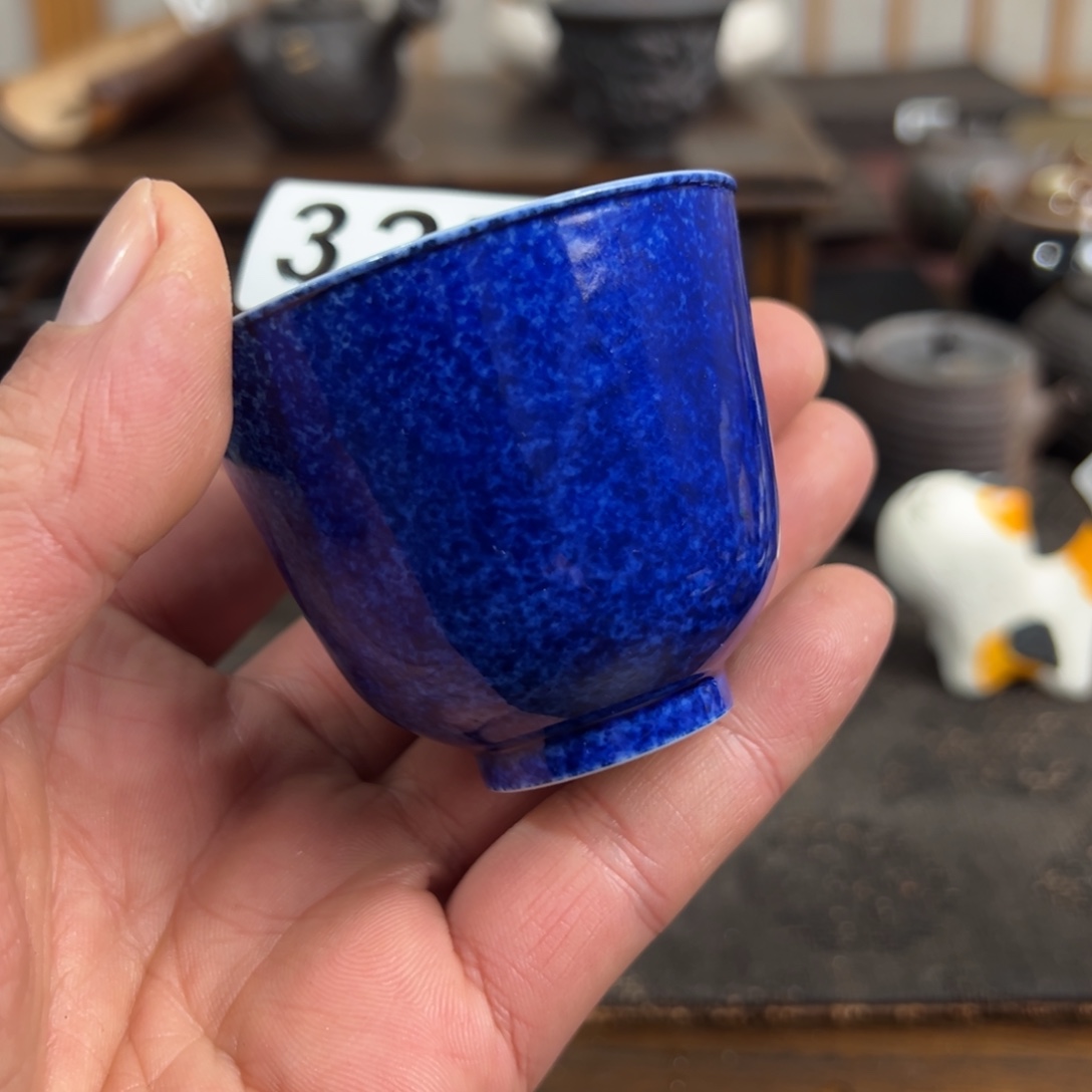 327手工超薄洒蓝杯