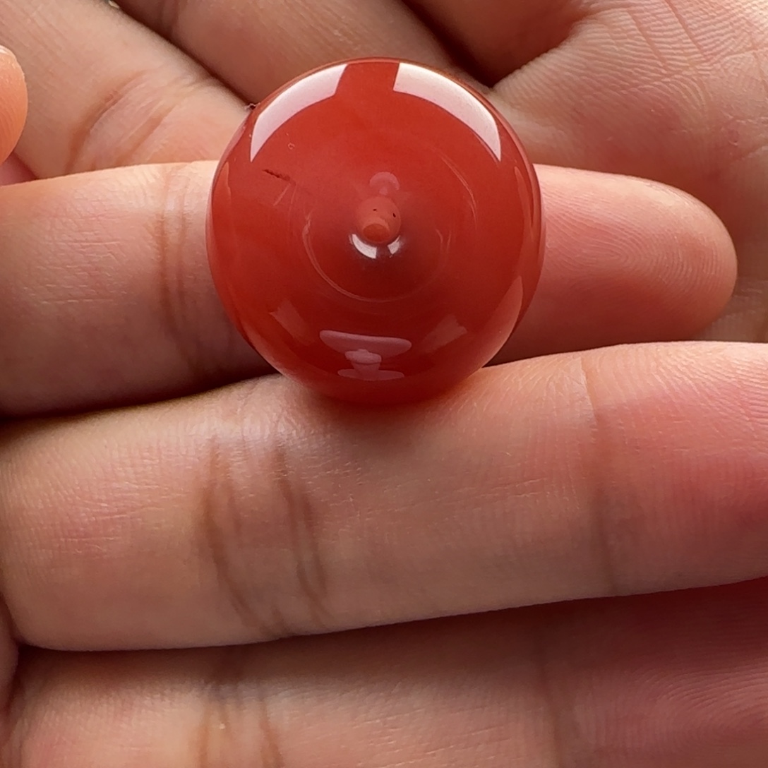 南红玛瑙平安扣20.8×11.8未镶嵌