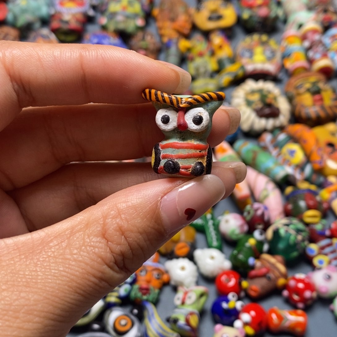 琉璃项链印度尼西亚猫头鹰