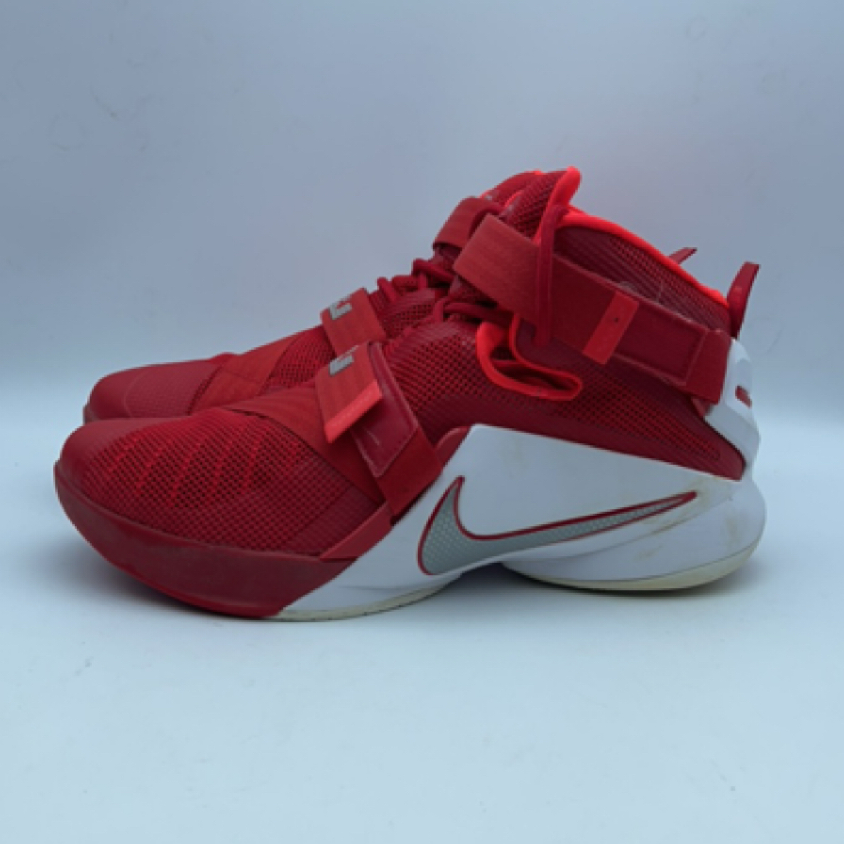44码内长280二手/Nike LeBron Soldier 9 士兵9 实战 篮球鞋白红