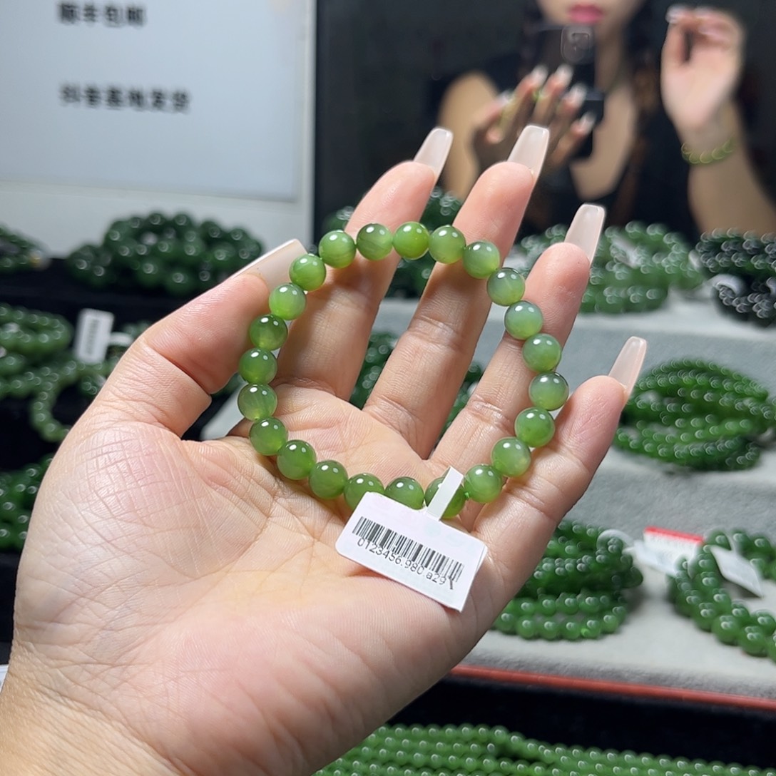 和田玉（碧玉）未镶嵌手链8