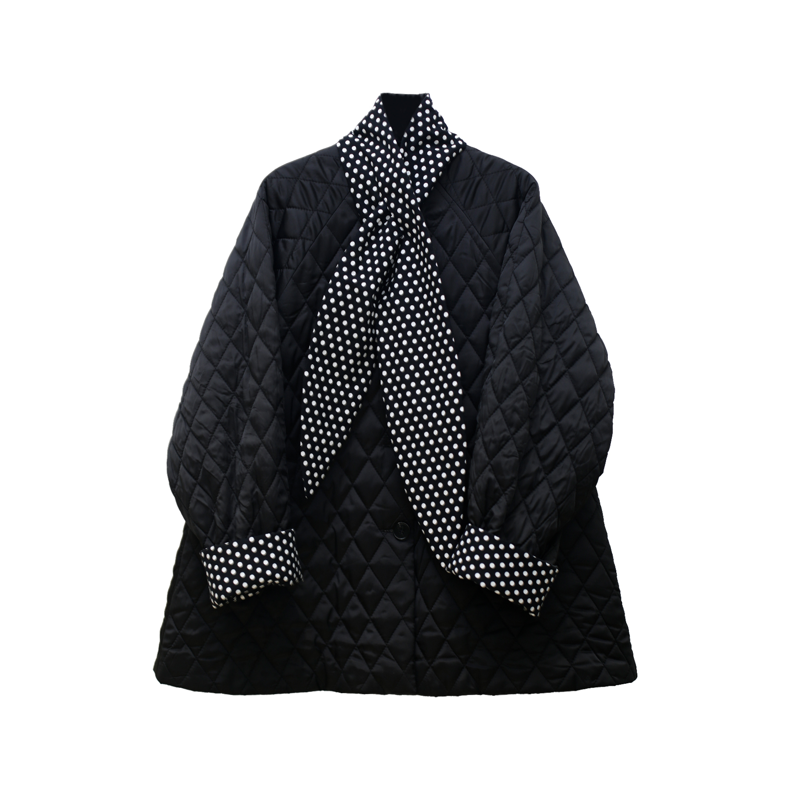 UWW2511072中长袖圆领薄款常规棉服棉衣戴围巾保暖冬季加厚外套