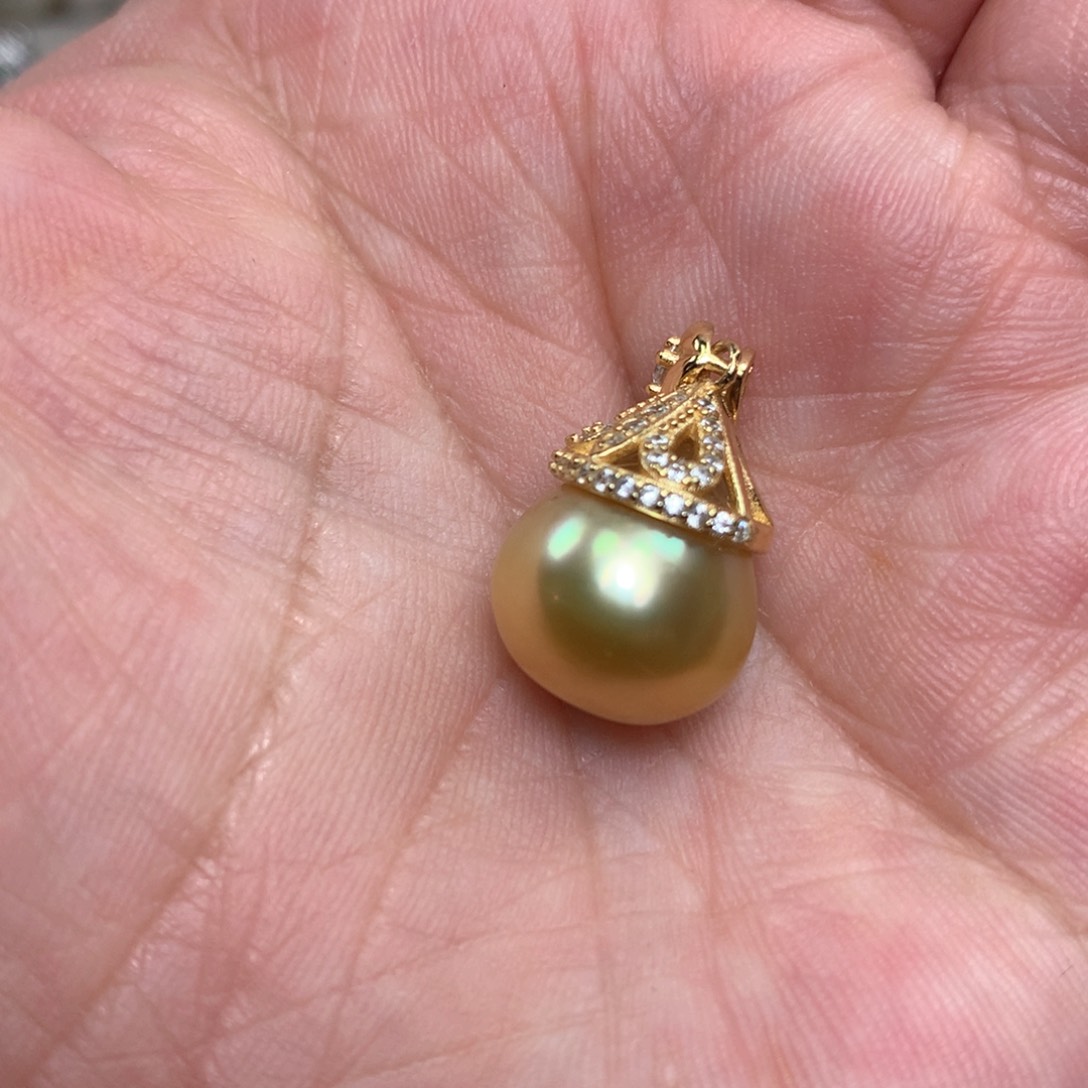 海水珍珠颈饰银S925镶嵌