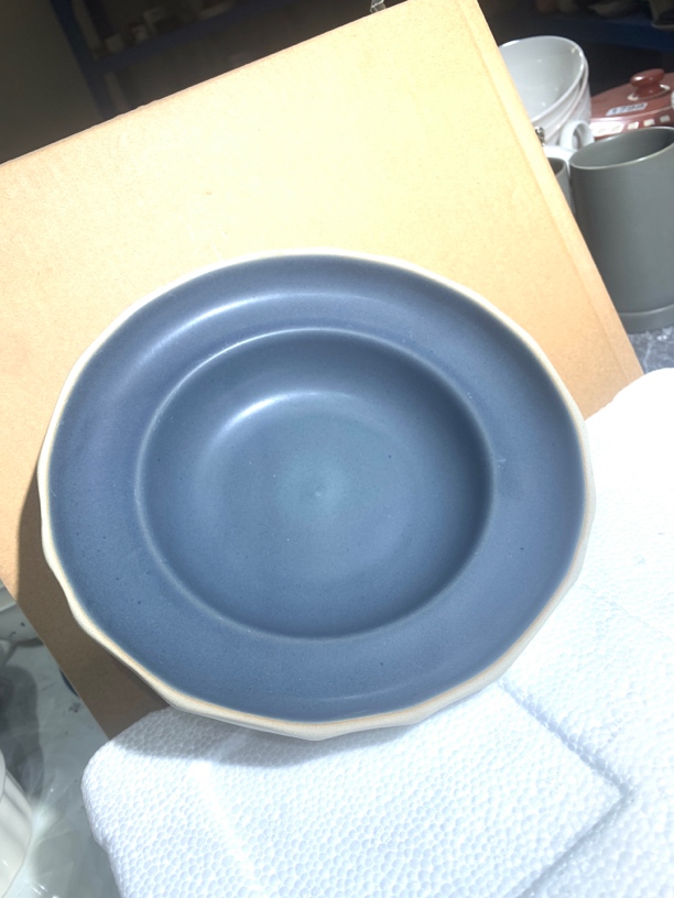 日式哑光盘子草帽盘意面盘碗饭碗汤碗碟子8英寸盘中