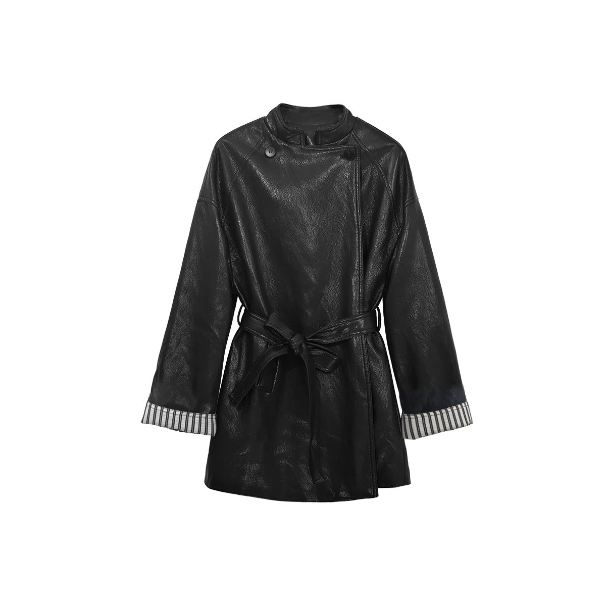 【90鹅绒】TIMX PU皮风衣羽绒服JYYRJN7703