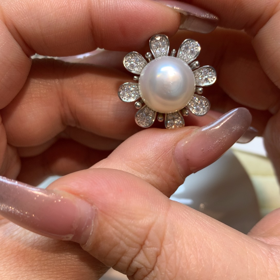 海水珍珠颈饰银S925镶嵌