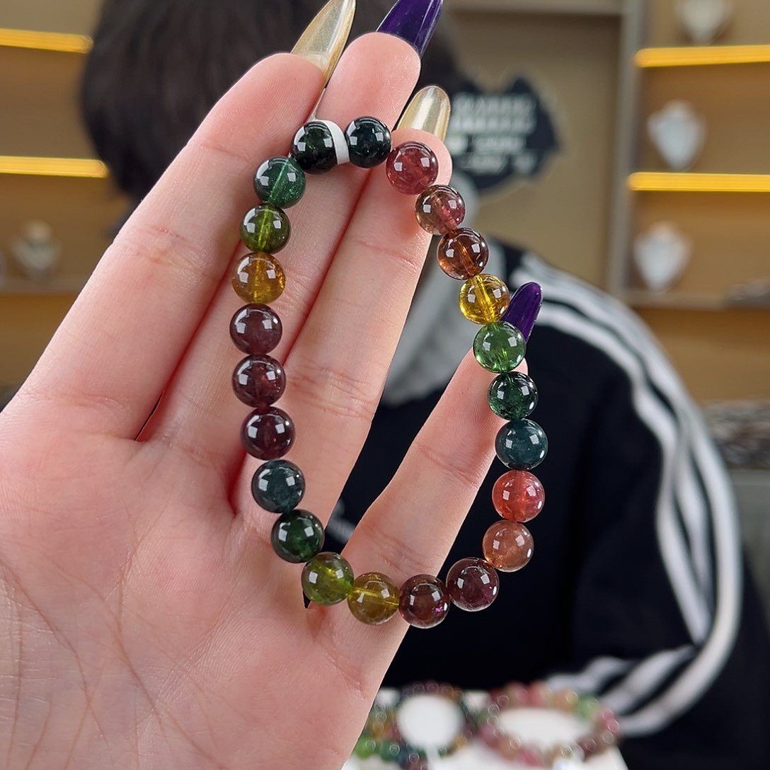 碧玺碧玺8mm（多样性发一件未镶嵌艳*
