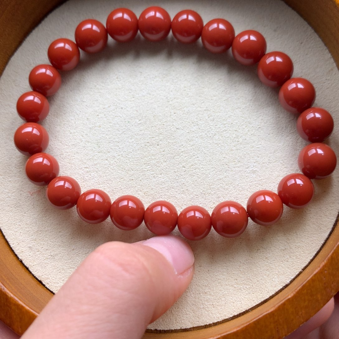 南红玛瑙未镶嵌保山天然原矿南红8mm+手串