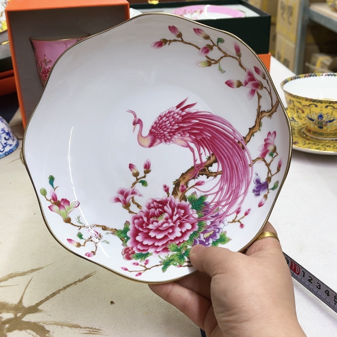 【闪购商品】珐琅8英寸6花口深。。。。。