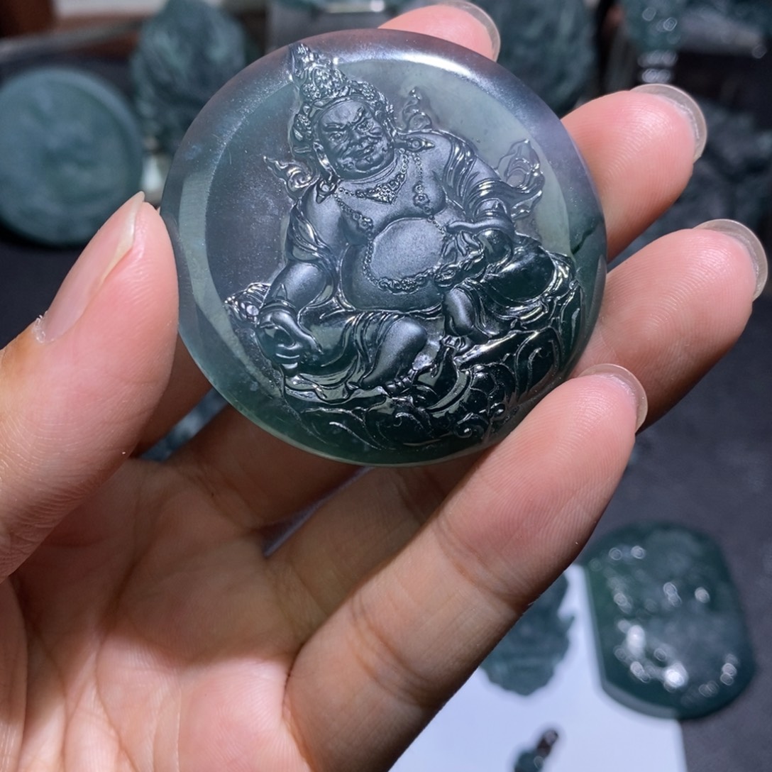 未镶嵌定制翡翠黄财神