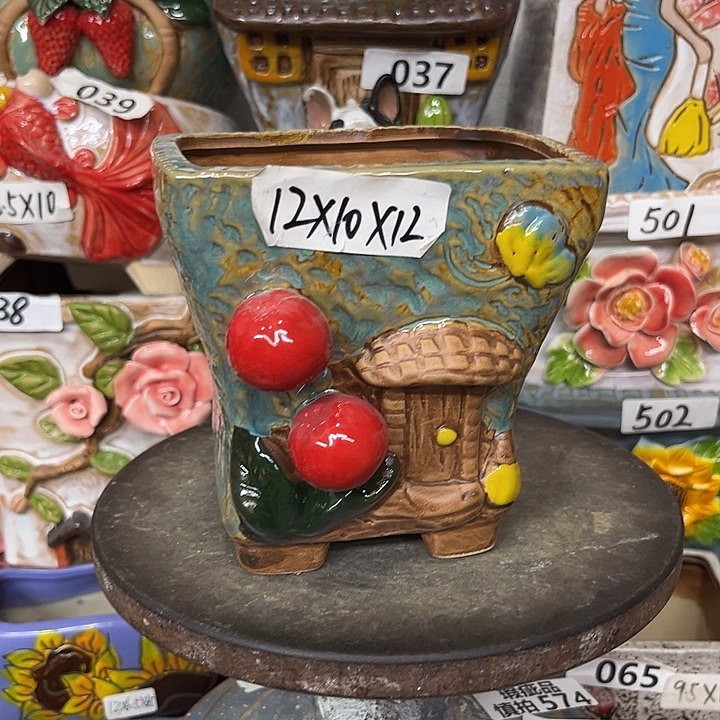 粗陶材质多肉花盆