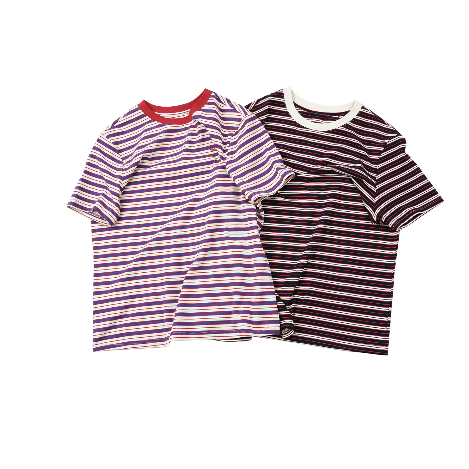 【拼色条纹短袖】ZY5ZB0704潮流清新户外百搭出街条纹短袖