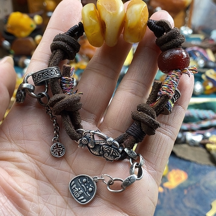 蜜蜡未镶嵌手链手链