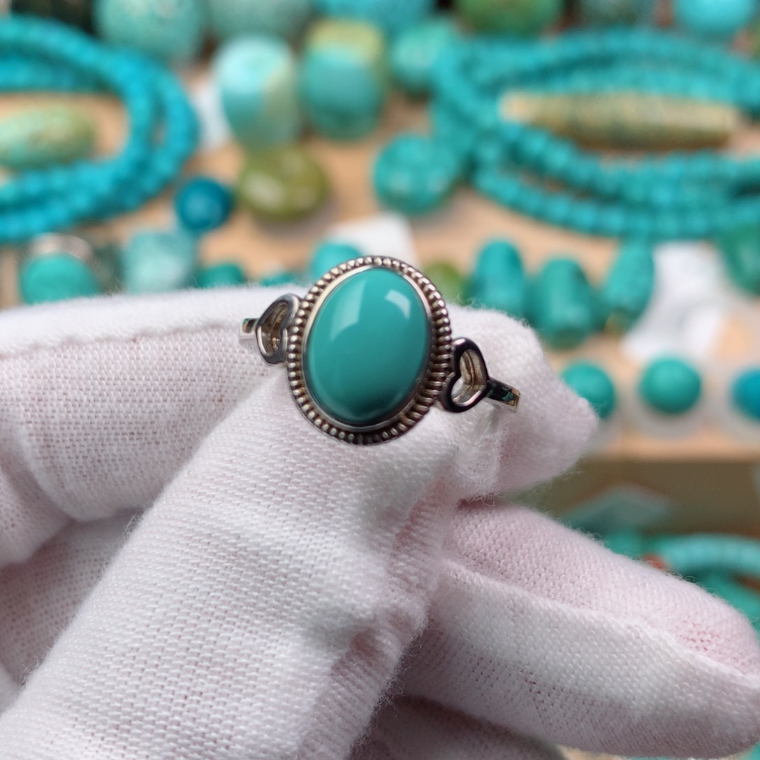 绿松石颈饰银S925镶嵌