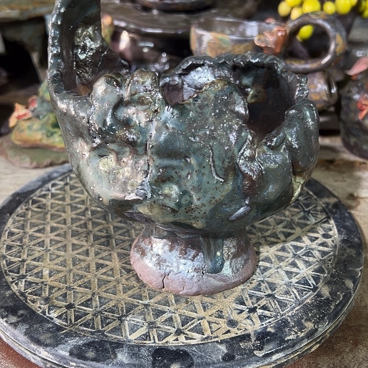 098新店福利手工粗陶高温花盆