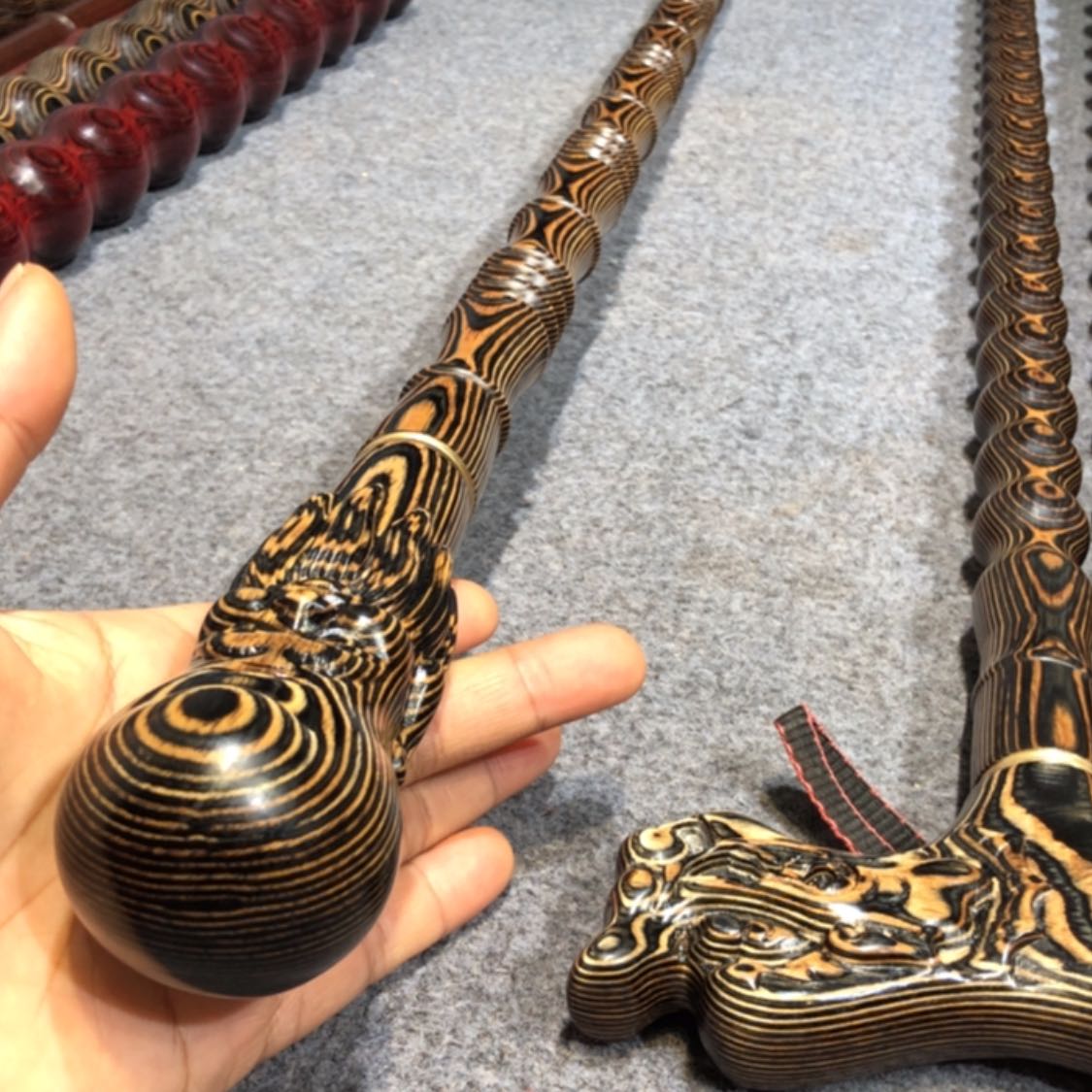 【闪购商品】木斑马木手杖寿星一根
