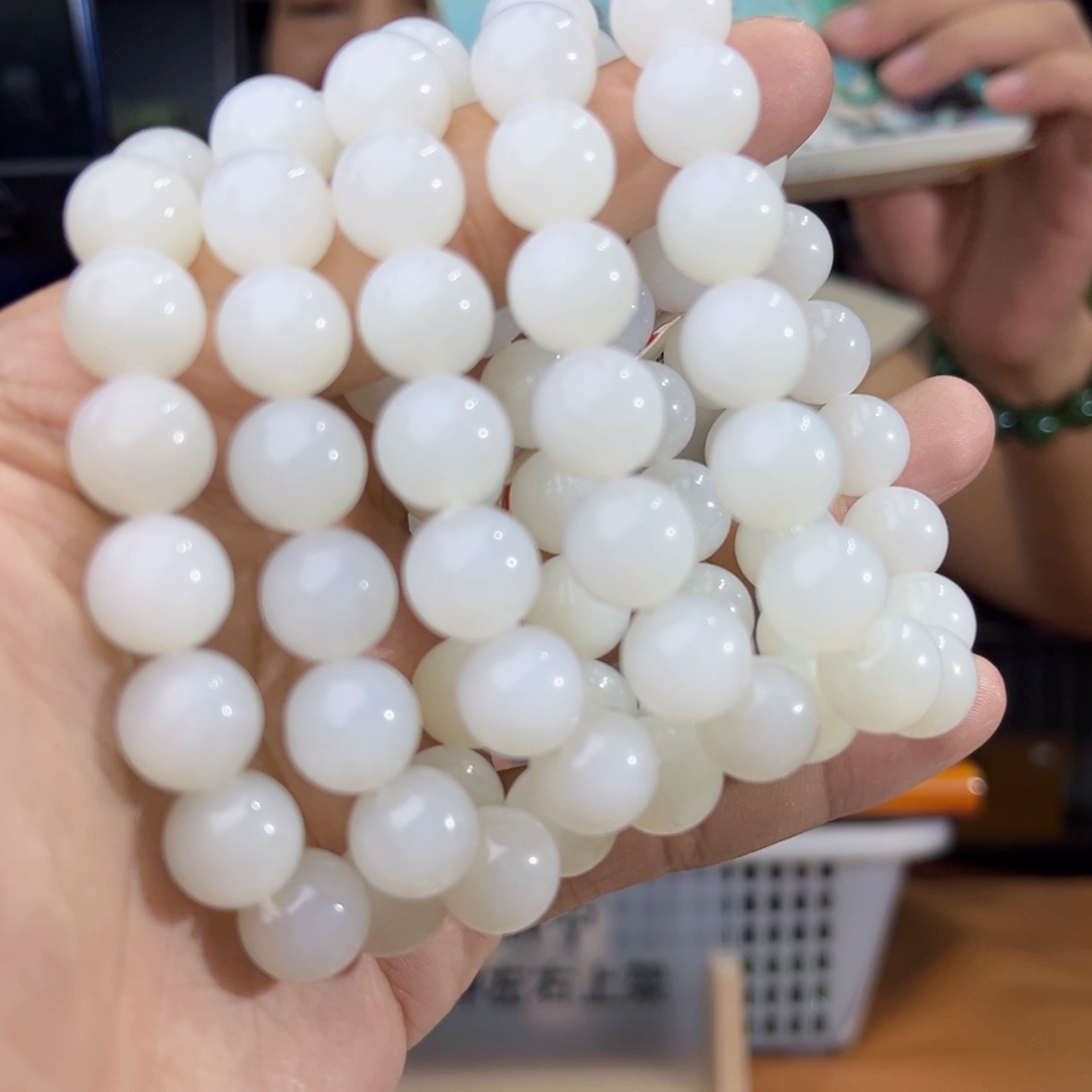 手串未镶嵌和田玉纯天然13年新疆且末天泰卡12多样性发其一