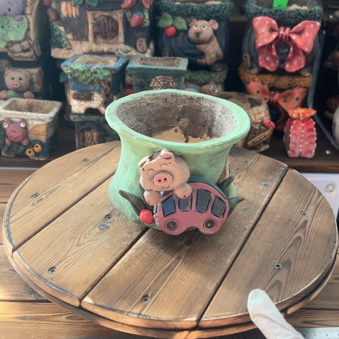 红陶嘻哈多肉花盆