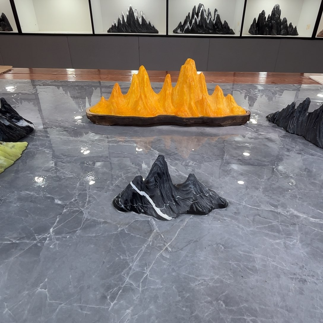 嗨***！砖雕灵璧石山峰雕刻摆件