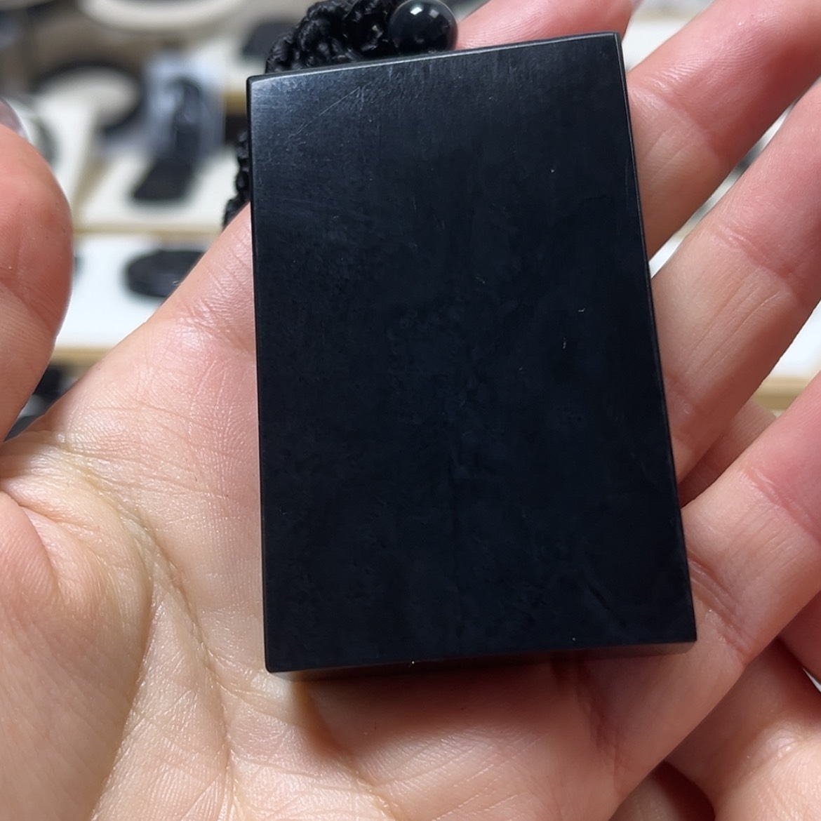 【闪购商品】和田玉（墨玉）吊坠(不含链)未镶嵌46钢板91克左右