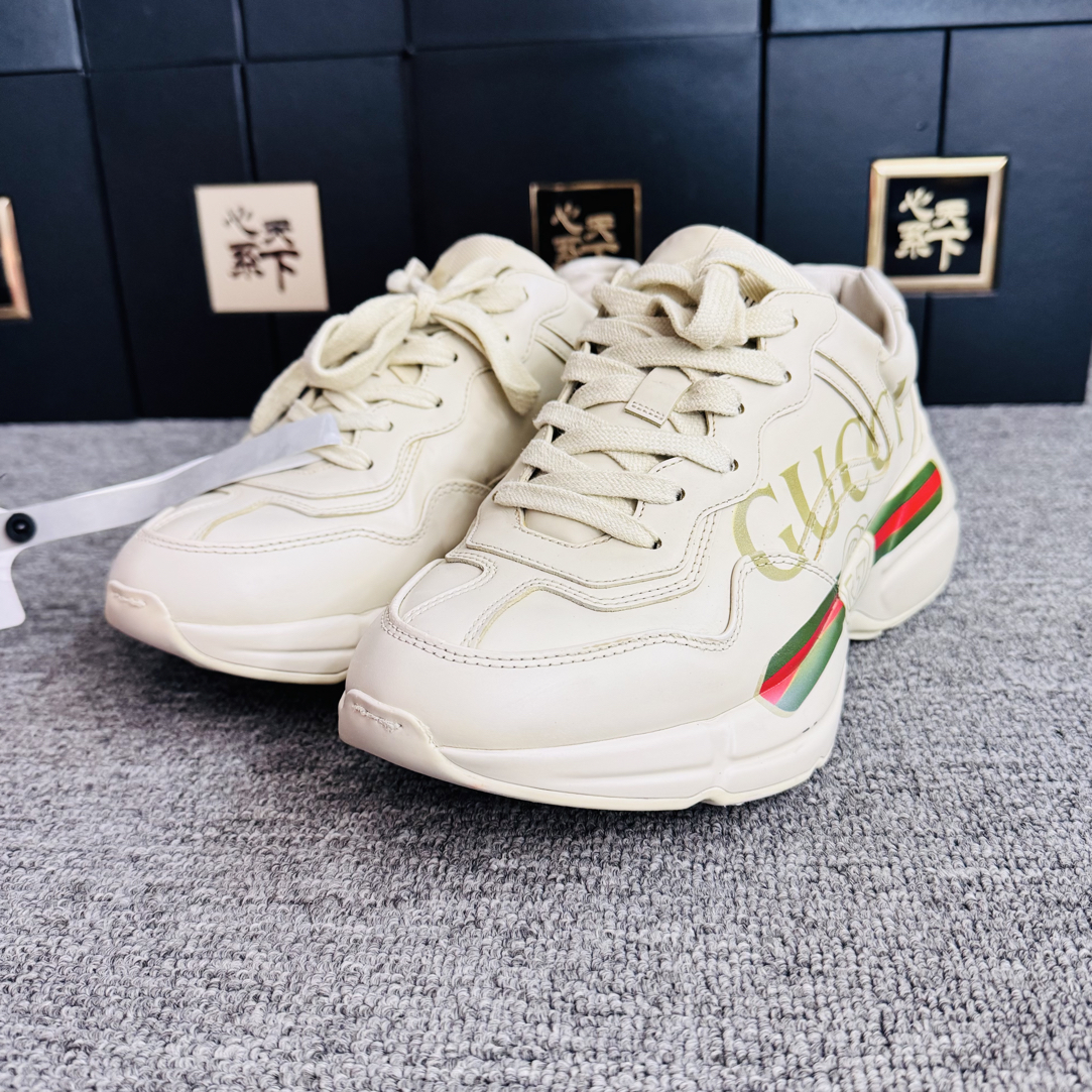 95新 GUCCI/古驰 彩旗logo老爹鞋39.5码ysc3245