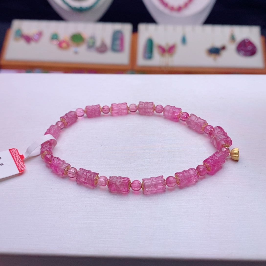 18K金镶嵌手链碧玺d