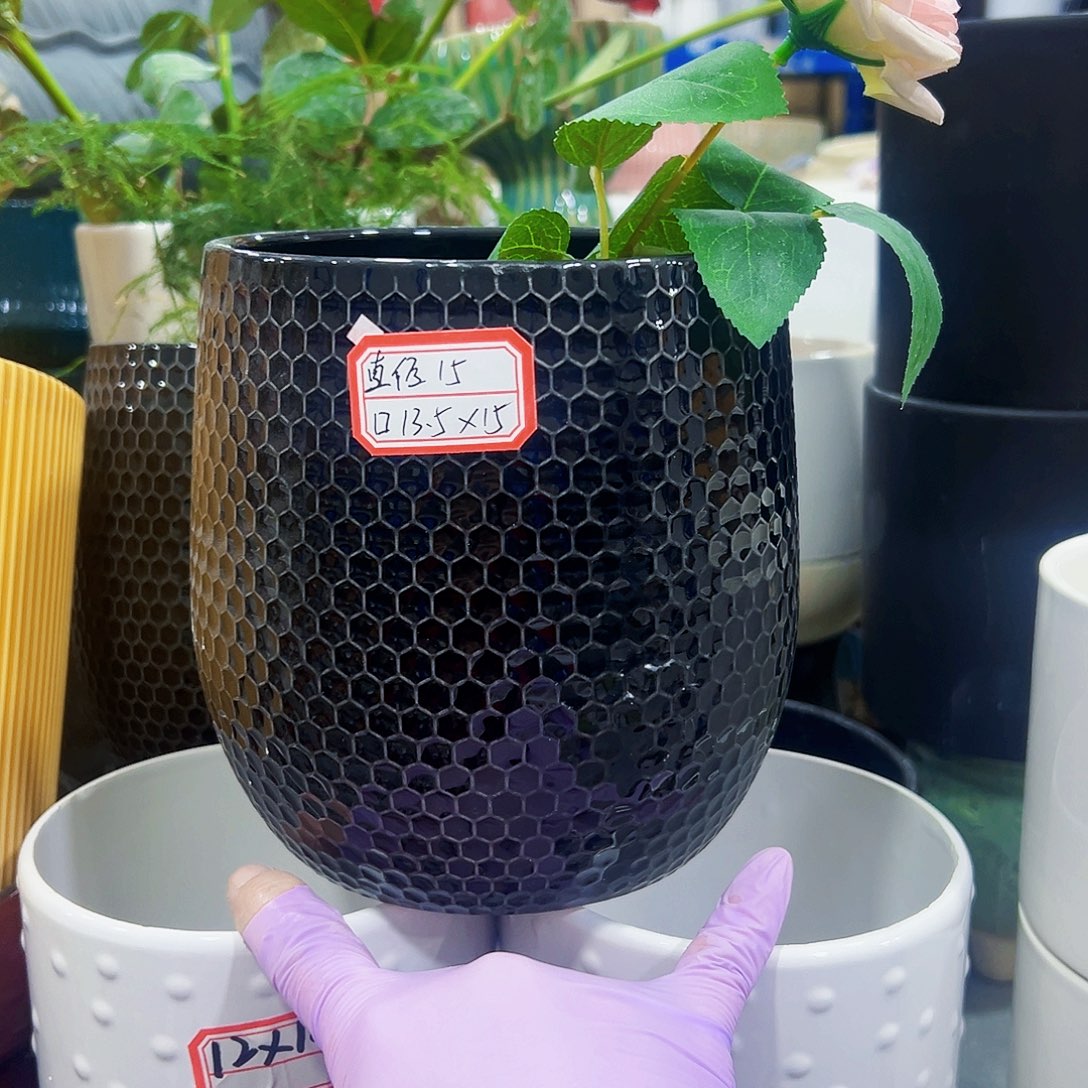 有孔外贸尾单陶瓷花盆凑单10米包邮