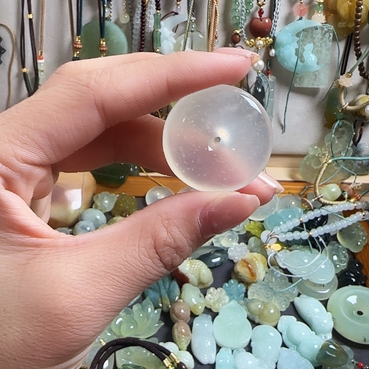 ****蛇纹石玉合金颈饰