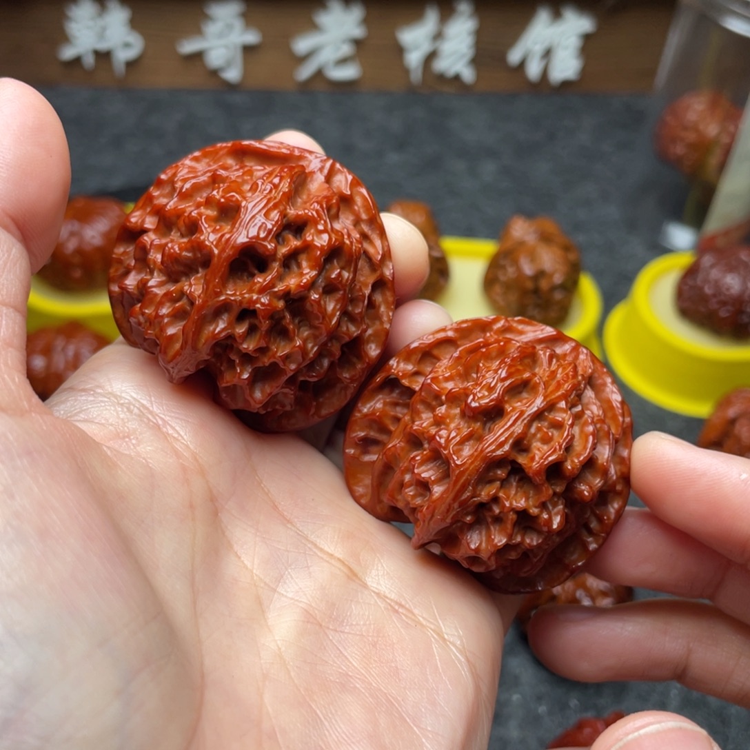 吊坠文玩核桃文玩核桃 手把件 苹果圆 44
